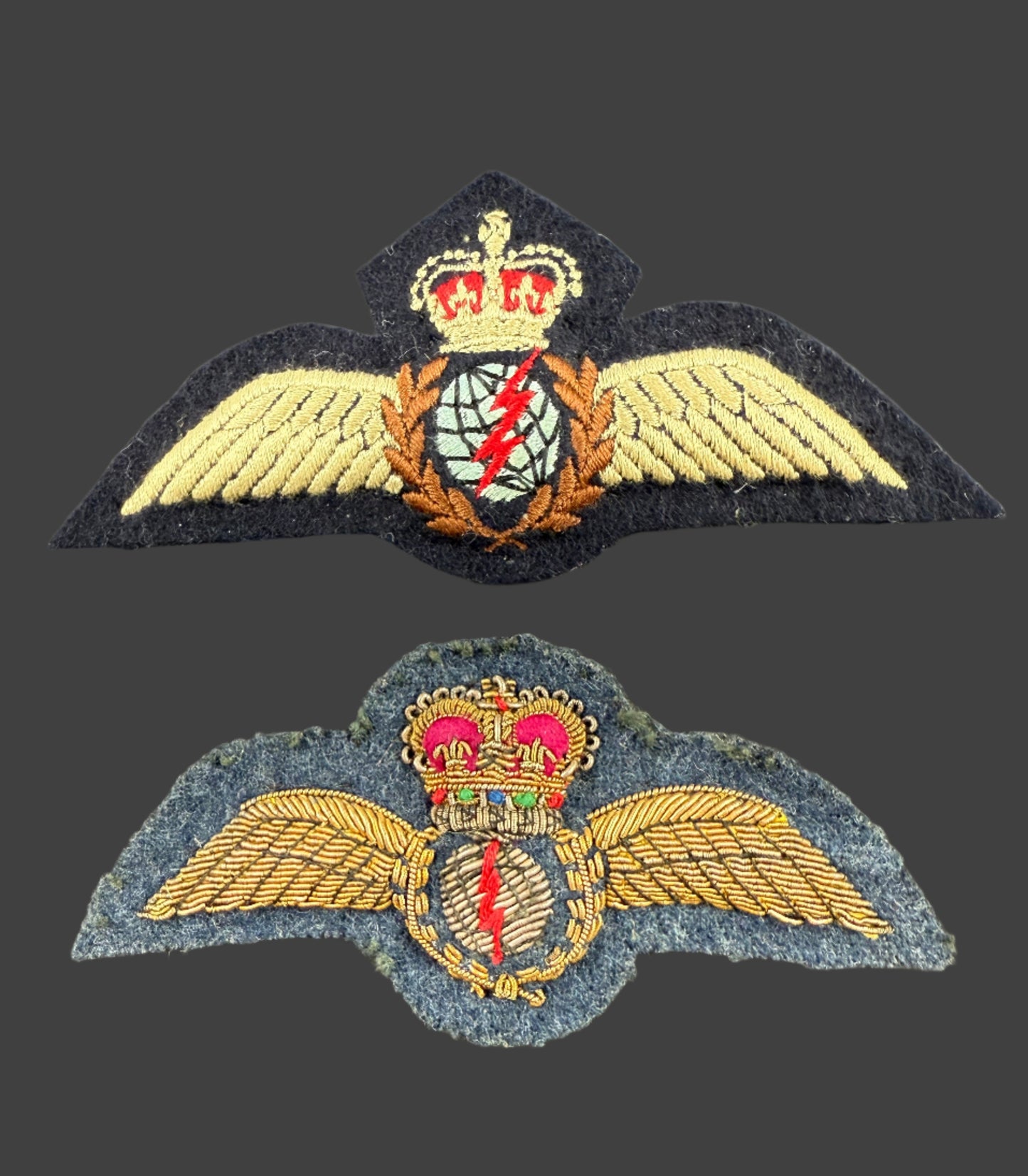 Canadian Post WWII - Set of 2 Royal Canadian Air Force (RCAF) Navigator Wings