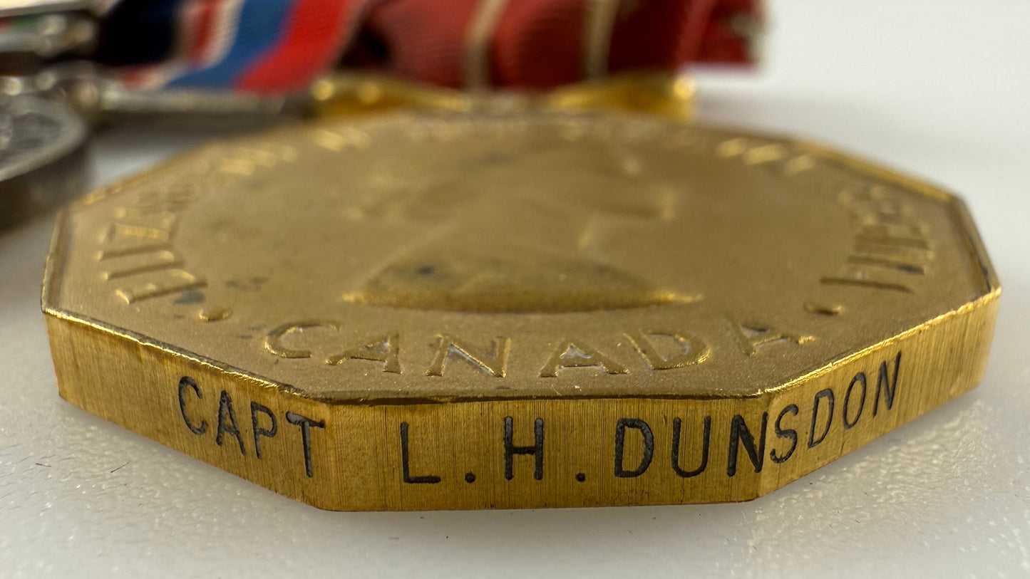 Canadian WWII - Medal Group - Royal Canadian Artillery - Officer - Mentioned in Despatches - Dunsdon