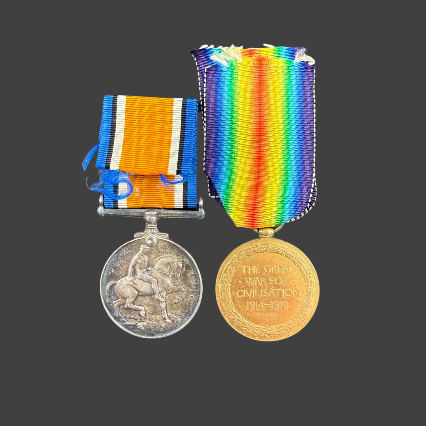 WWI Medal Pair to Royal Flying Corps / Royal Air Force - Clark