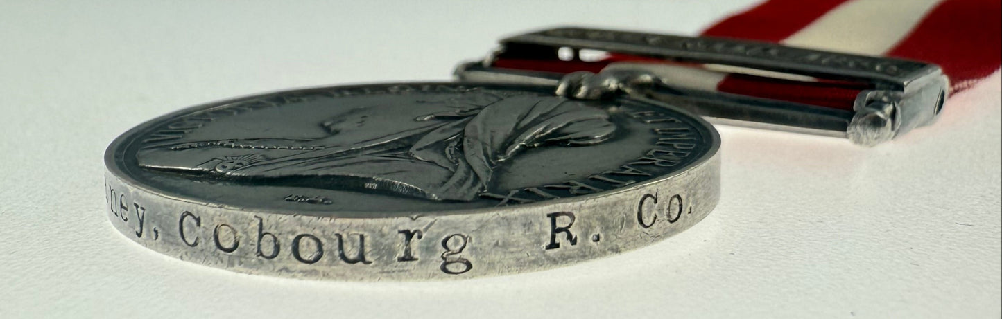 Victorian - Canada General Service Medal - Fenian Raid 1866 - Cobourg Rifle Company - Delaney