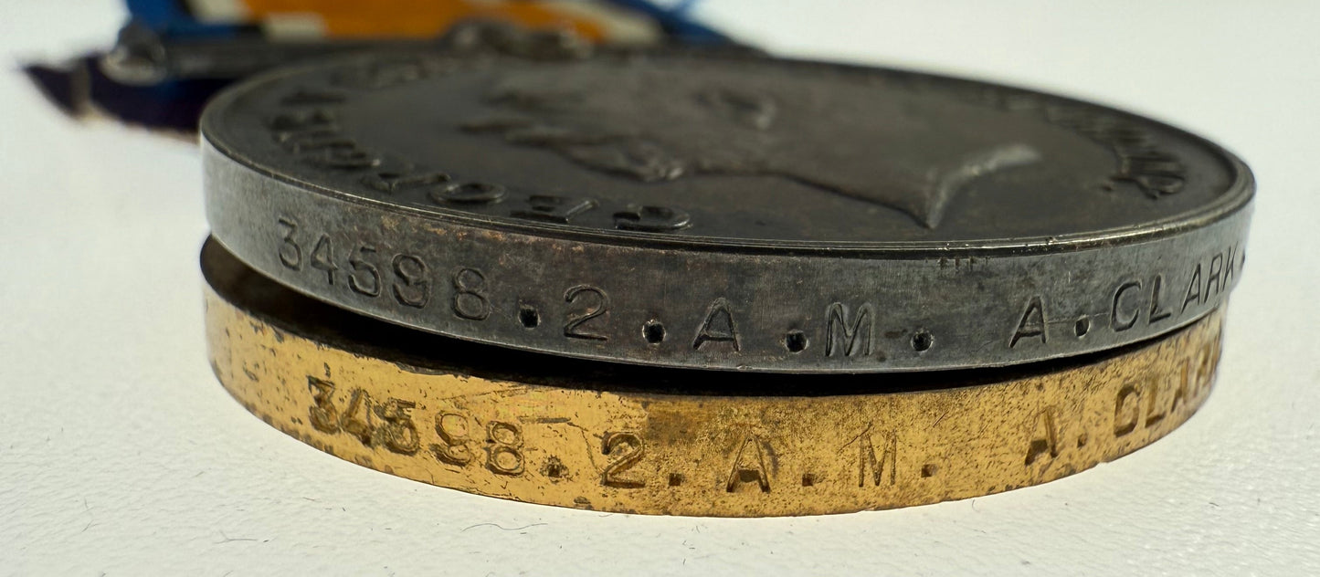 WWI Medal Pair to Royal Flying Corps / Royal Air Force - Clark