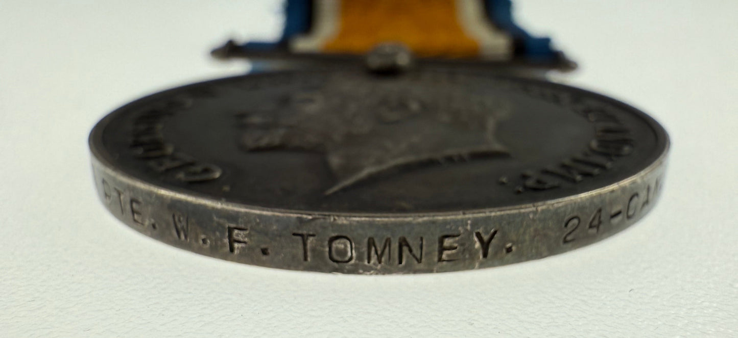 WWI Medals to Canadian Brothers - 24th Battalion / Canadian Field Artillery - Tomney