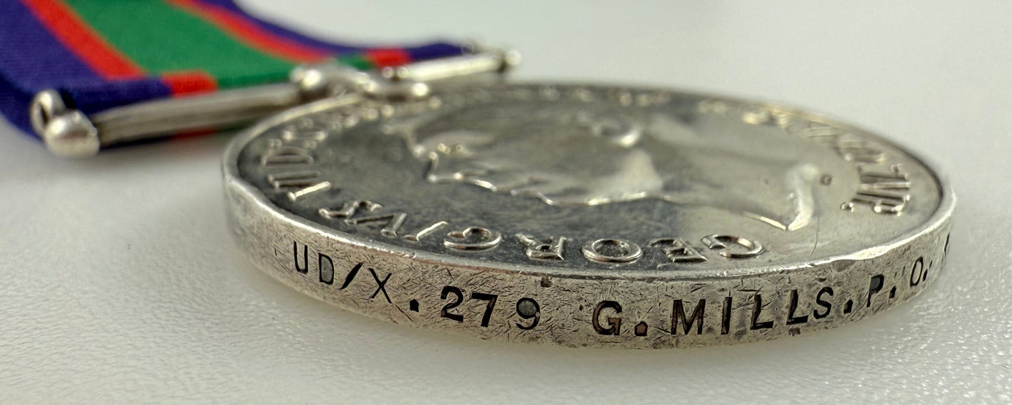 WWII - British - Royal Naval Volunteer Reserve (Ulster) - Long Service Medal Group - Mills