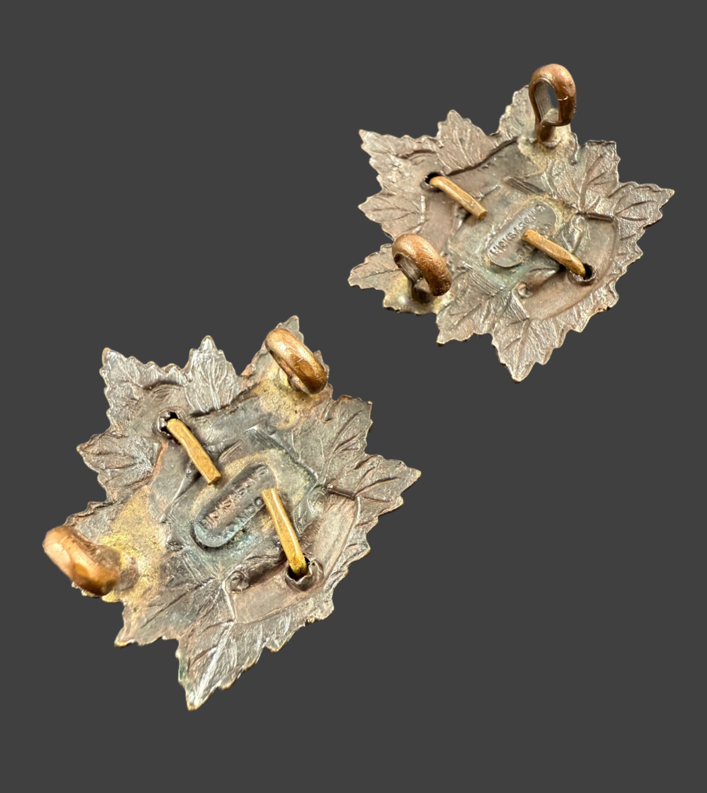 WWI - CEF Khaki University Collar Badges