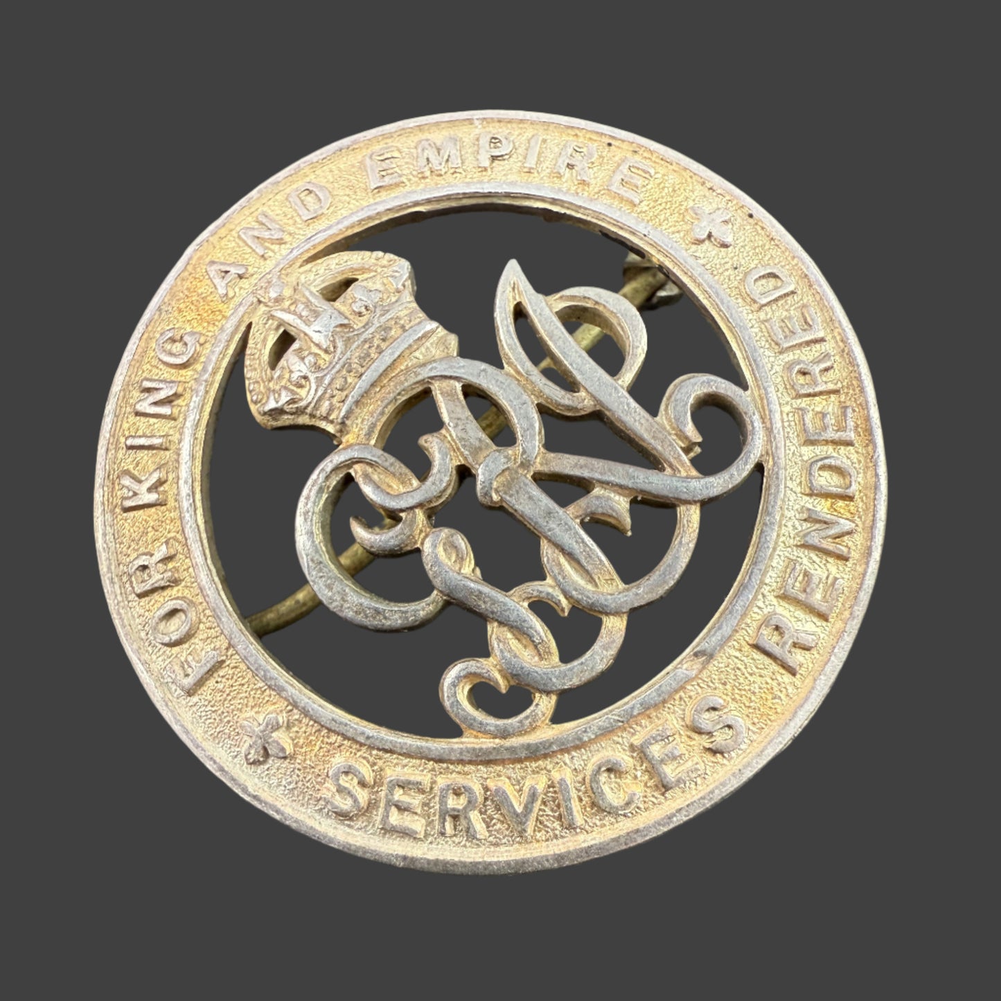 WWI Silver War Badge - Royal Naval Volunteer Reserve - Gee
