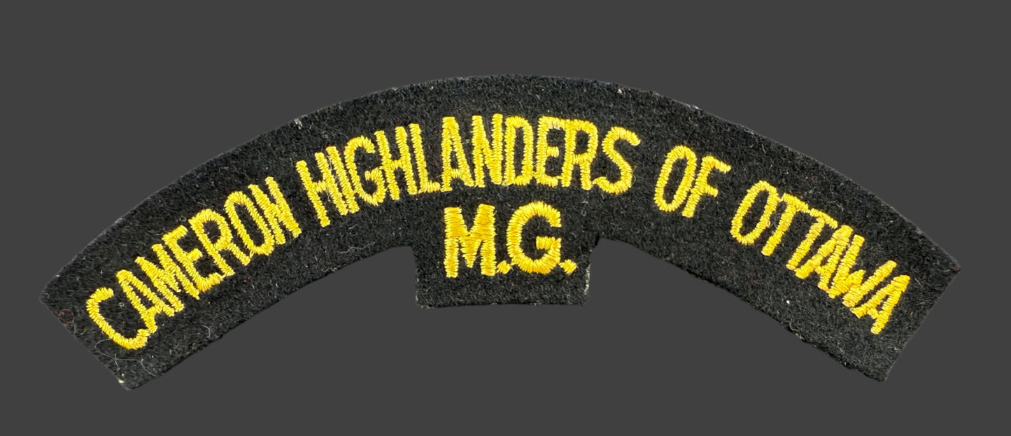Canadian WWII - Cameron Highlanders of Ottawa - Cloth Shoulder Title