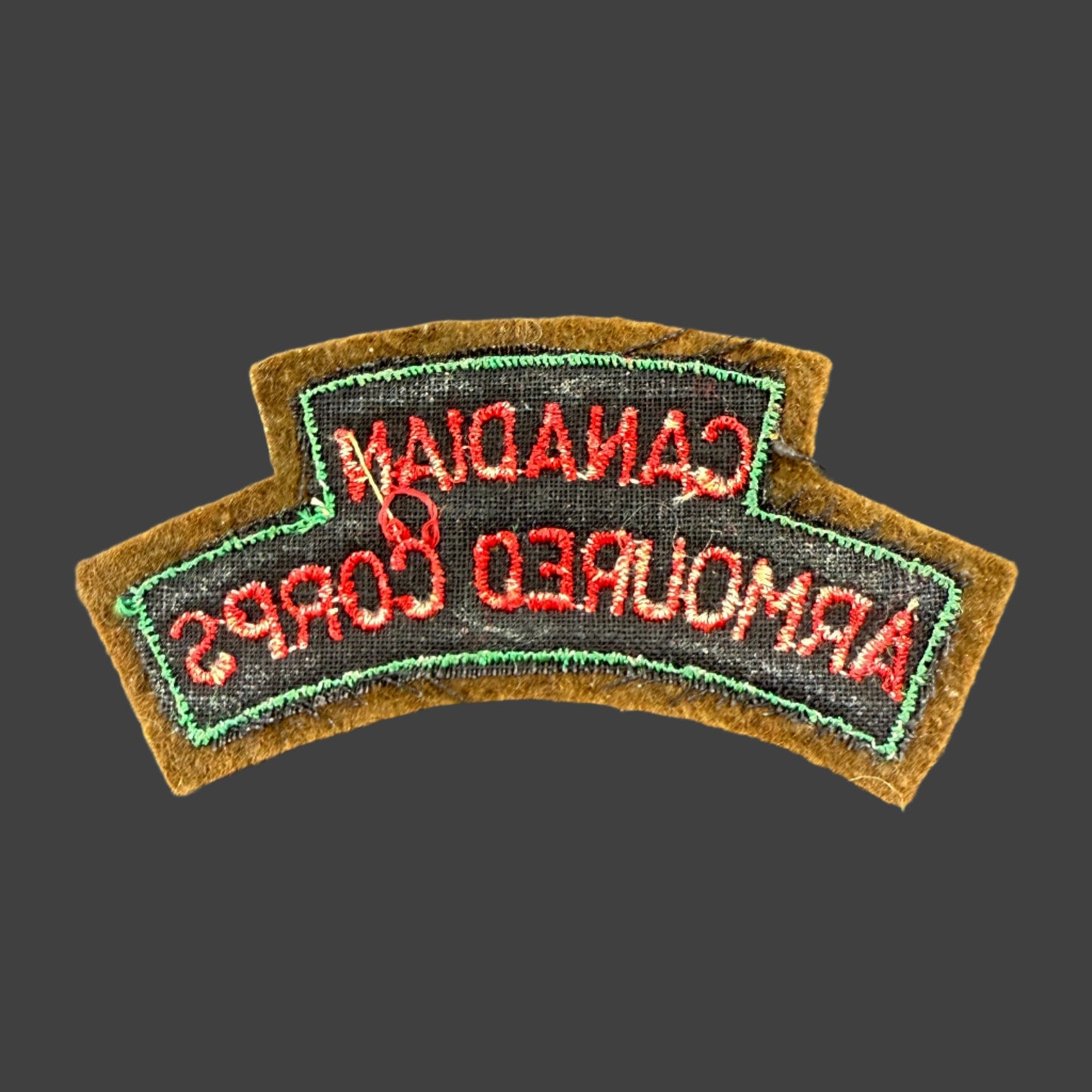 Canadian WWII - Canadian Armoured Corps - Cloth Shoulder Title