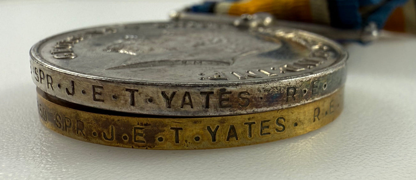 WWI - 1914-15 Medal Trio to Royal Engineers - Yates - SWB