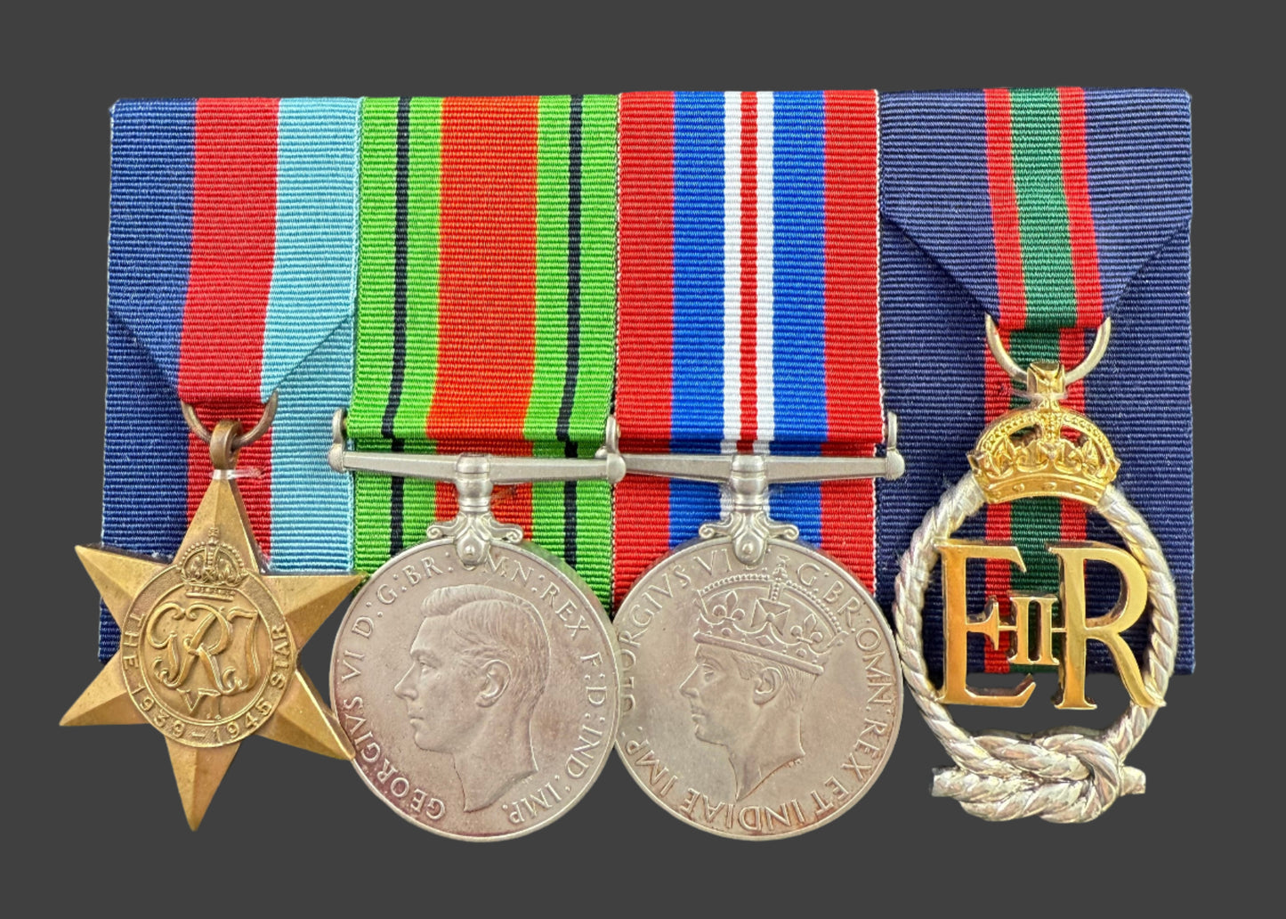 WWII - British - Royal Naval Volunteer Reserve - Long Service Decoration Group