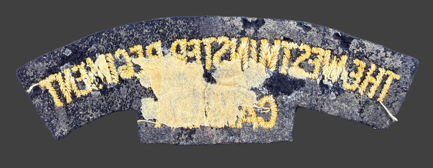 Canadian WWII - The Westminster Regiment - Cloth Shoulder Title