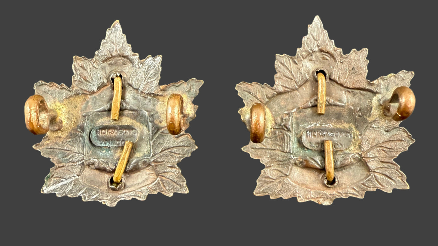 WWI - CEF Khaki University Collar Badges