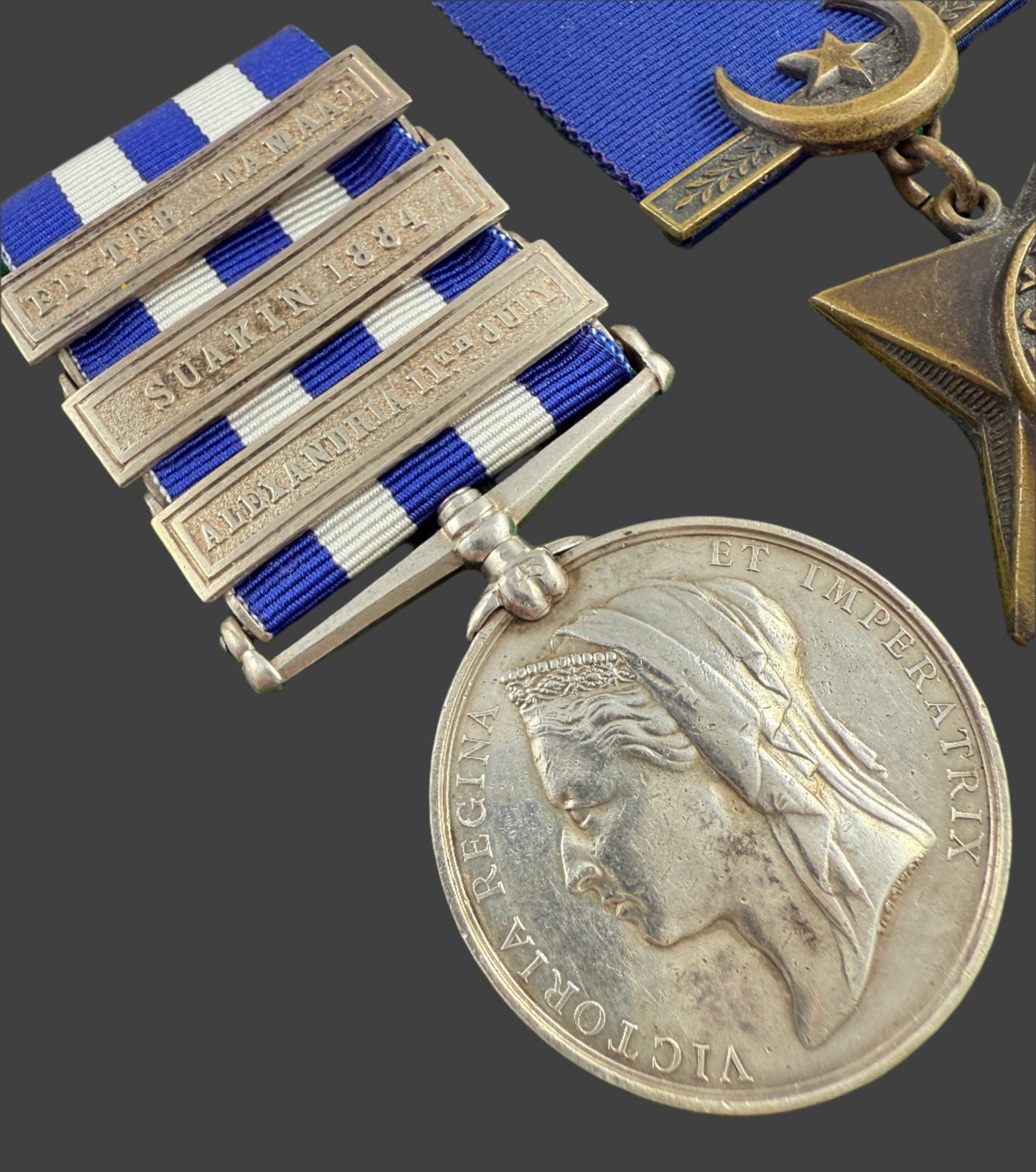 Victorian - Egypt and Sudan 1882-89 and Khedive's Star 1884-86 Pair to HMS Hecla - Habgood