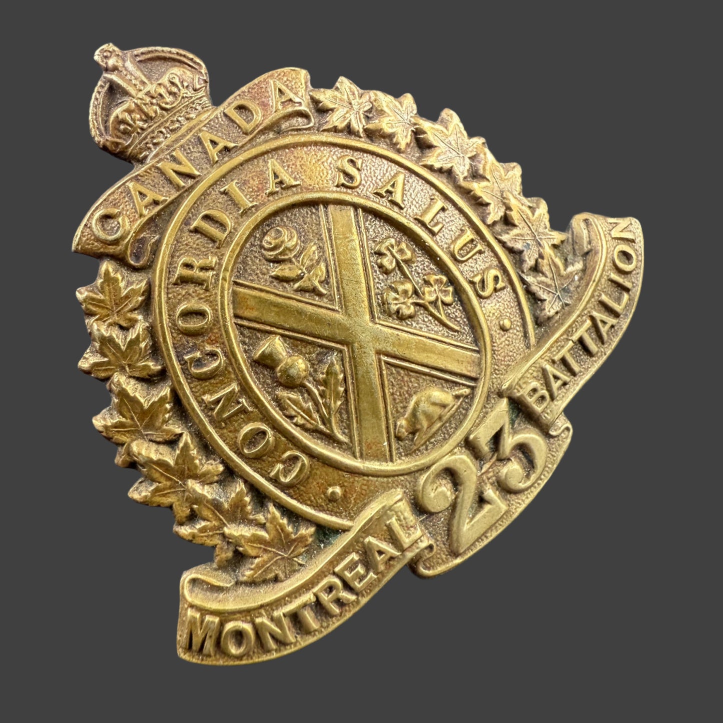 WWI - 23rd Canadian Infantry Battalion (Montreal) - CEF Cap Badge