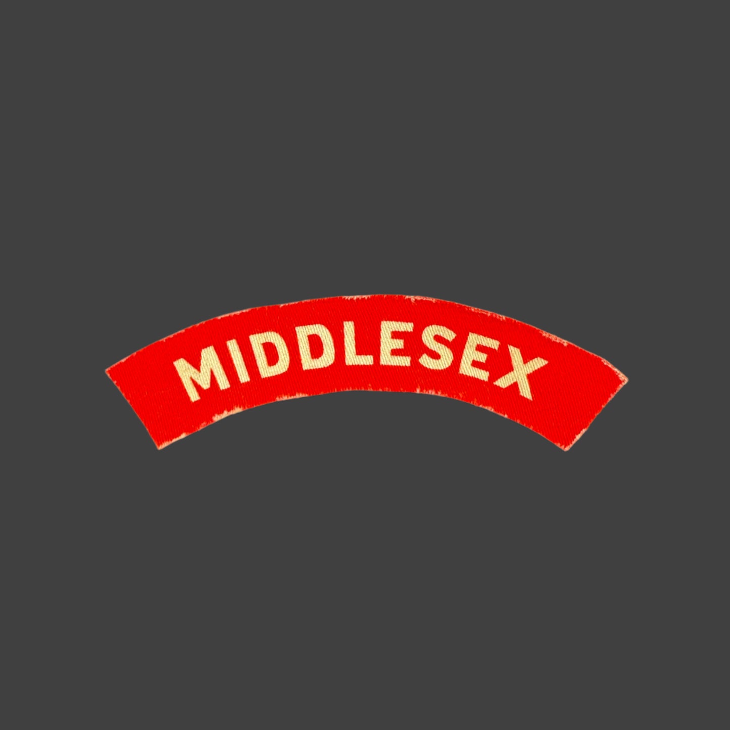 British WWII - Middlesex Regiment - Printed Canvas Shoulder Title