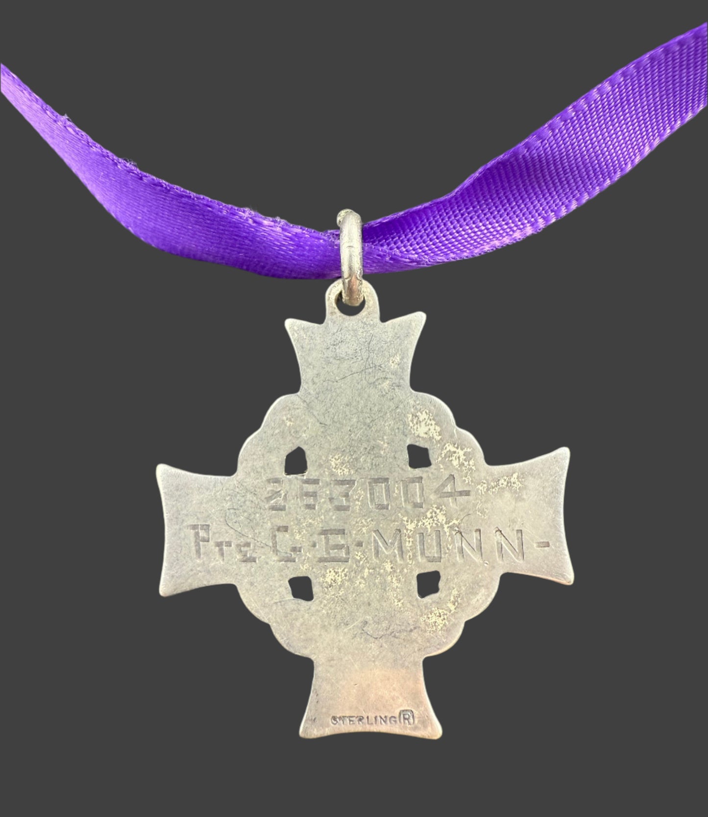 WWI - Canadian Memorial Cross - 123rd Pioneer Battalion - Munn