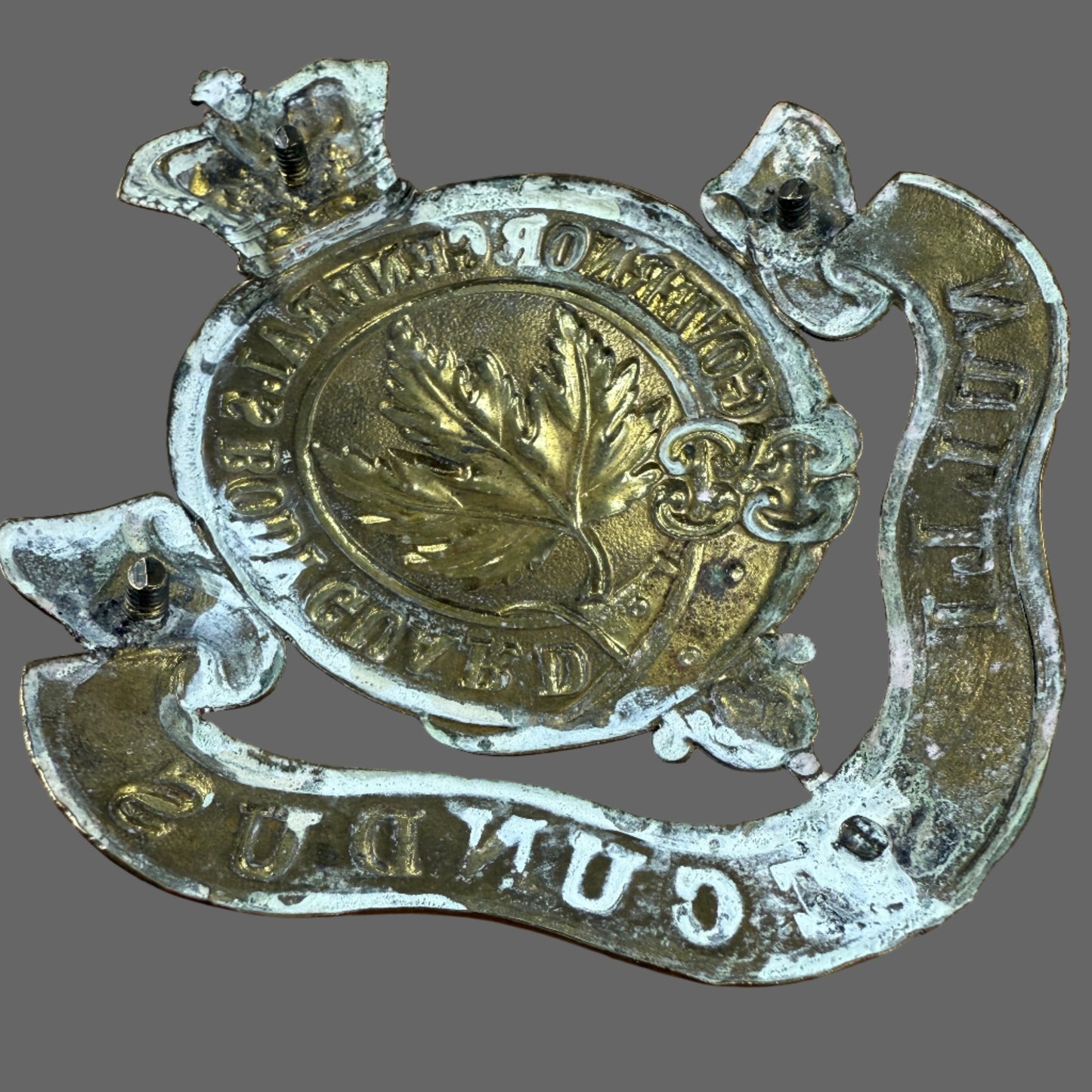 Canadian Pre-WWI - Governor General's Body Guard (GGBG) - Helmet Plate - Victorian