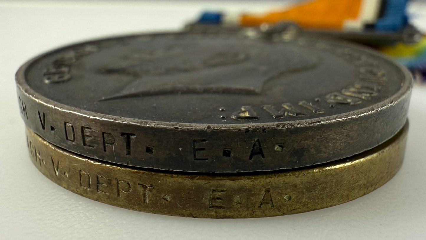 British - WWI - Medal Pair to Egyptian Army Veterinary Corps - Officer - MiD