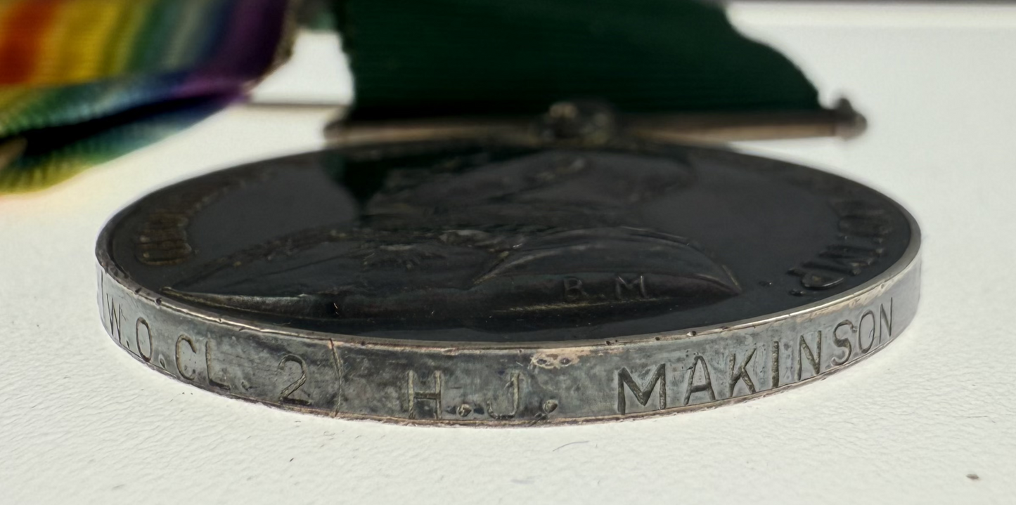WWI - Double Long Service Medal Group to 76th Battalion / 2/10 Dragoons / Royal Hamilton Light Infantry - Makinson