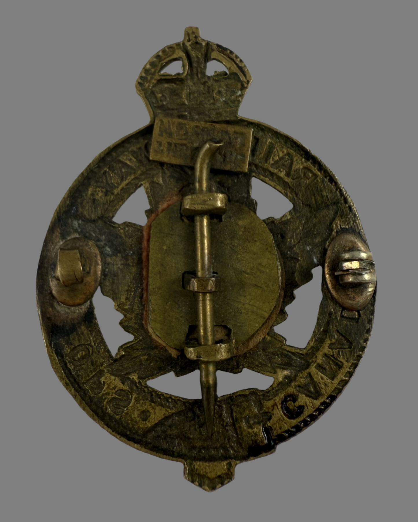 WWI - 12th Canadian Railway Troops Collar Badge