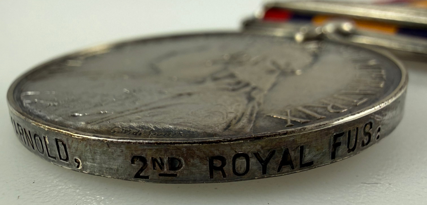 British - Pre-WWI - Queen's South Africa Medal - Royal Fusiliers - Yarnold