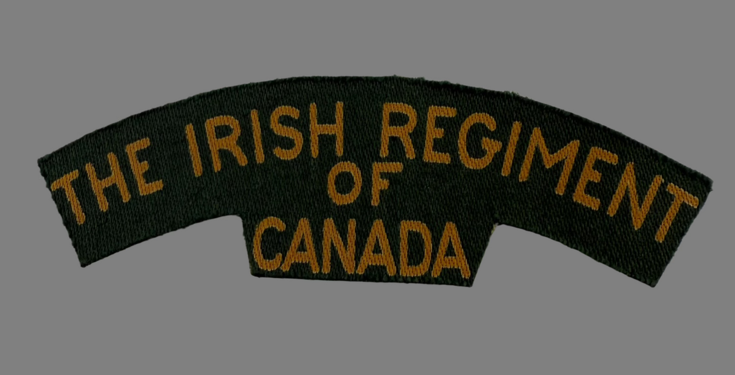 Canadian WWII - Irish Regiment of Canada Printed Canvas Shoulder Title