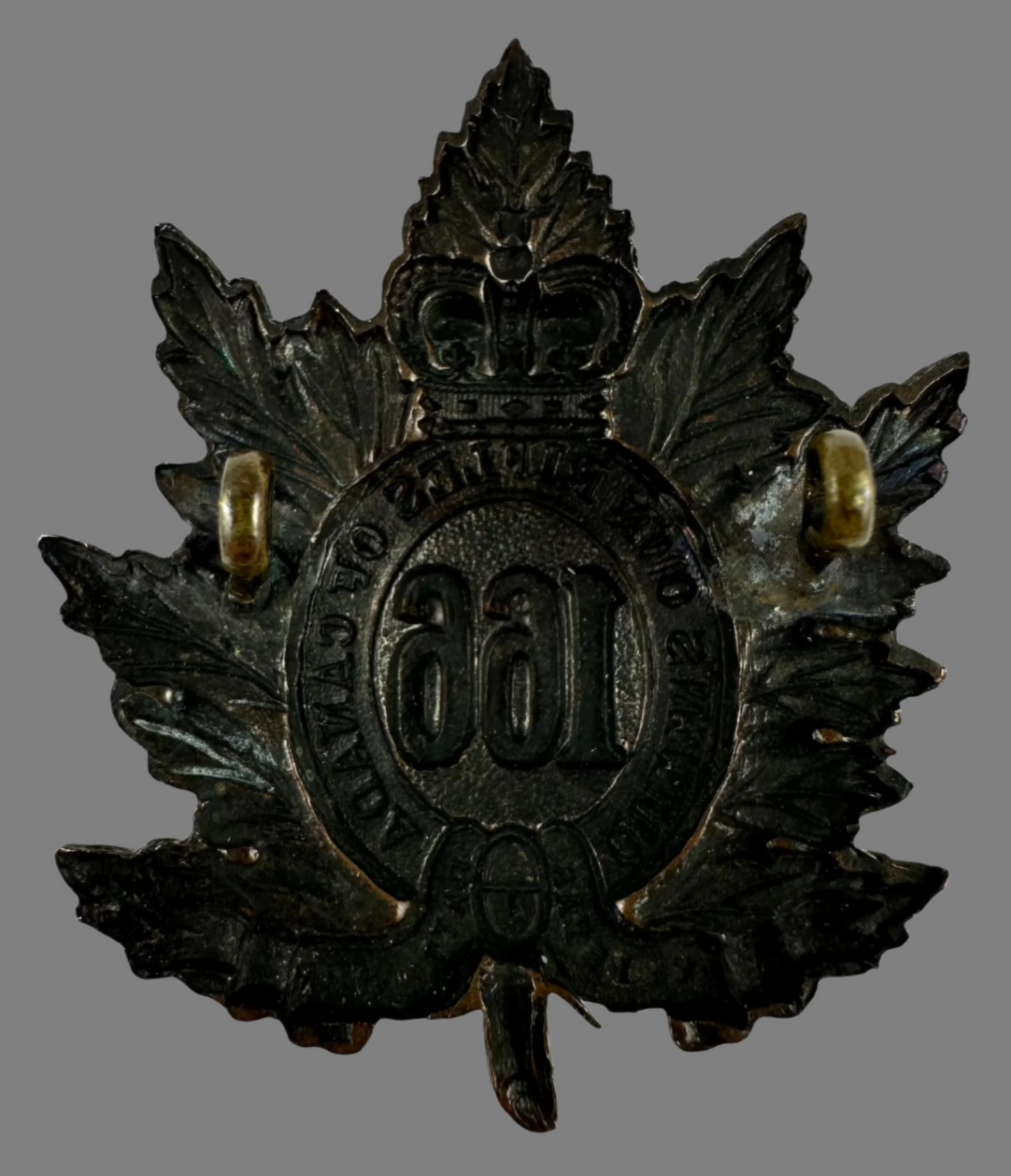 WWI - CEF 66th Candian Infantry Battalion - Queen's Own Rifles of Canada Cap Badge