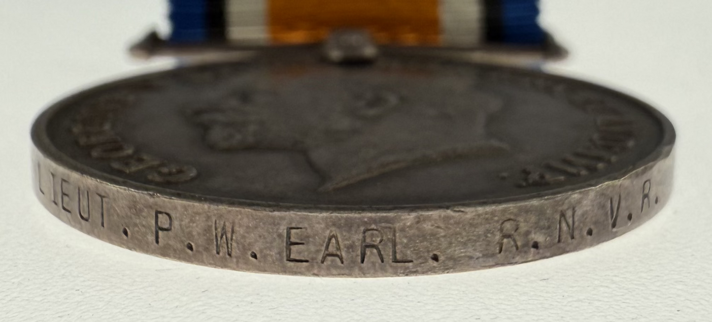 WWI British War Medal - Canadian Officer RNVR - Earl - Commodore WWII