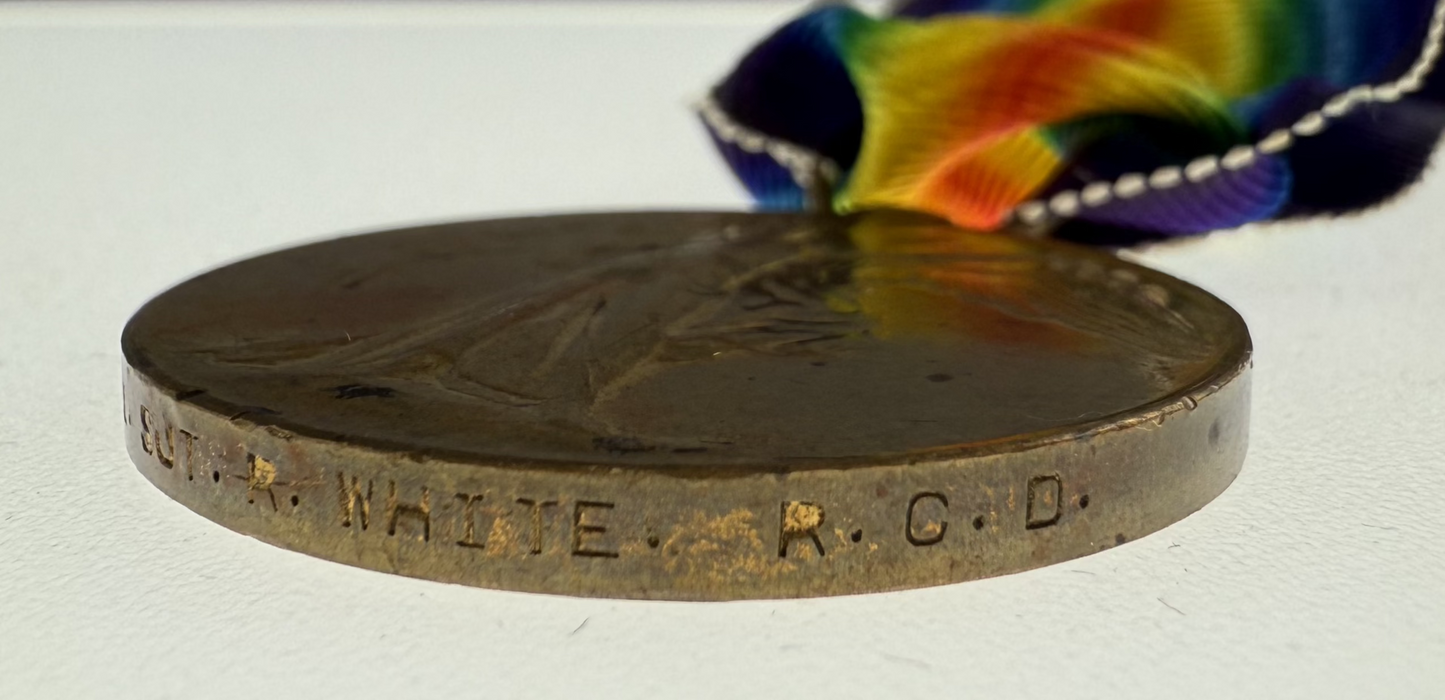 WWI Victory Medal - Royal Canadian Dragoons - White