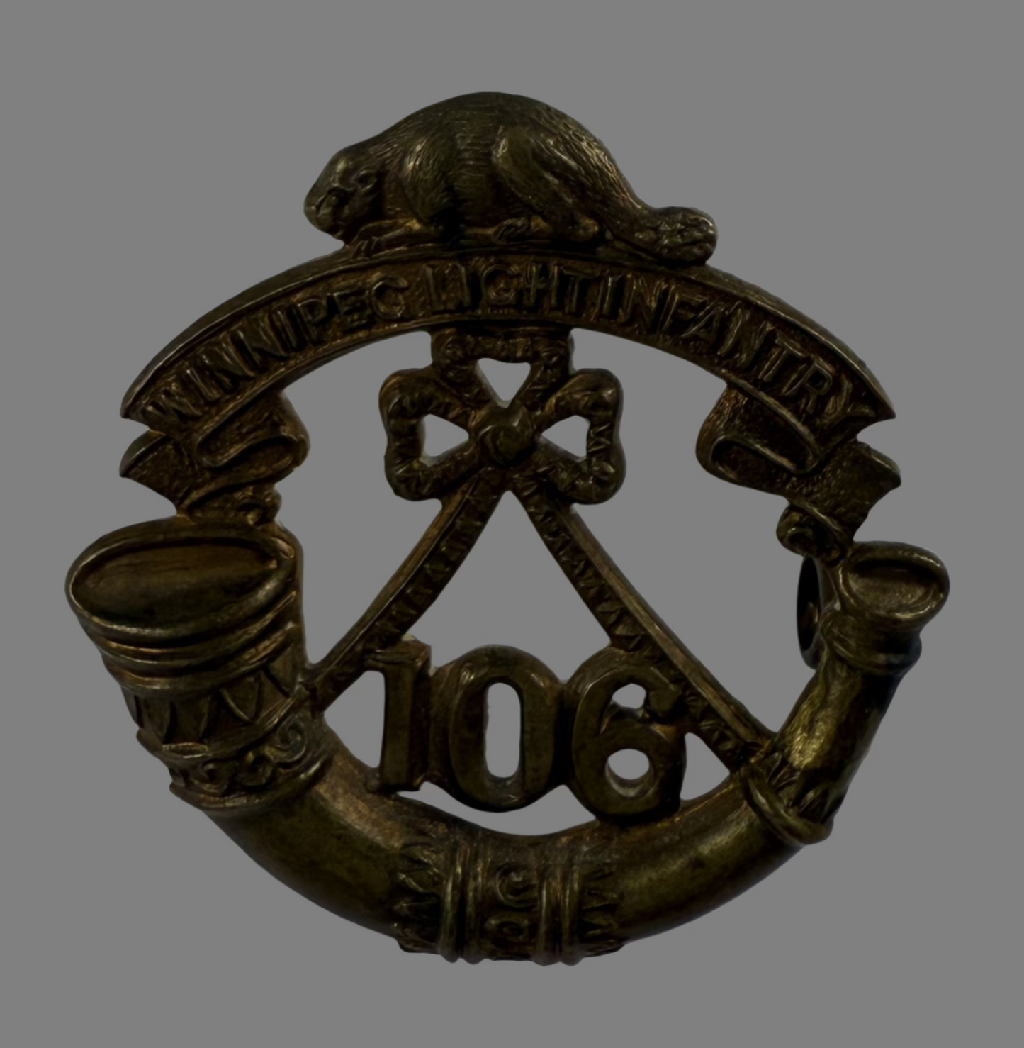 Canadian Pre-WWI - 106th Regiment (Winnipeg Light Infantry) Collar Badge