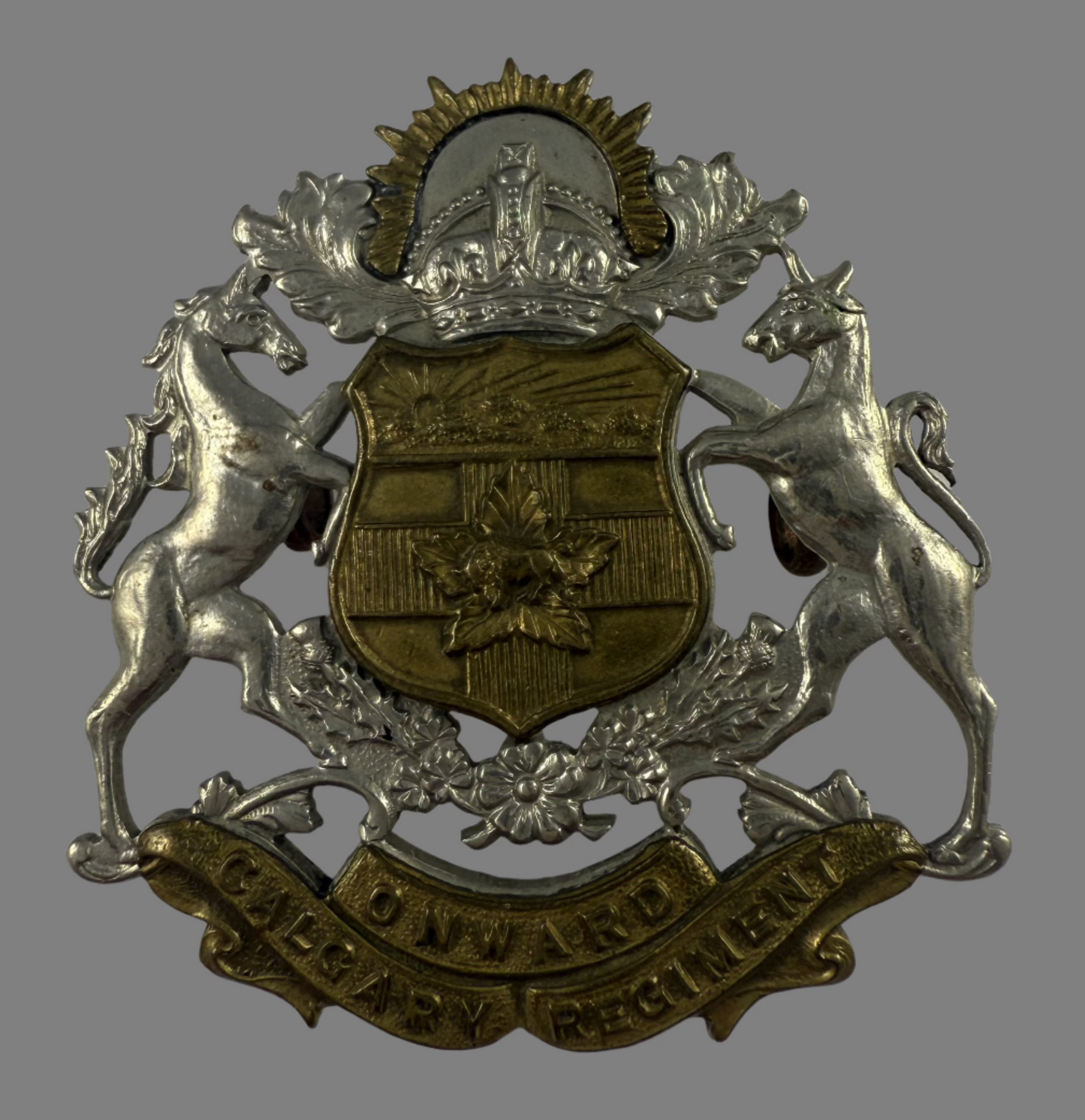 Canadian Post-WWI - Calgary Tank Regiment Cap Badge