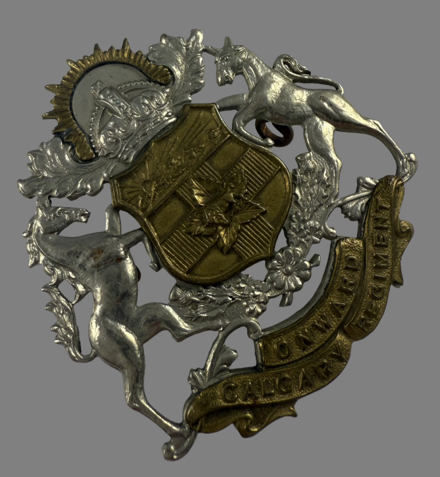 Canadian Post-WWI - Calgary Tank Regiment Cap Badge