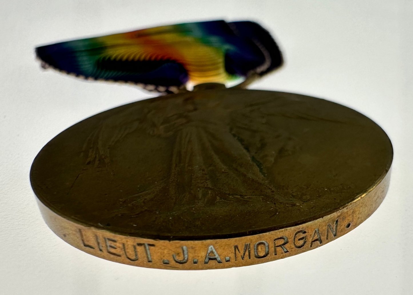 WWI Victory Medal - Officer 11th Canadian Mounted Rifles / East Kent Regiment (attached Royal West Kent Regiment) - Morgan