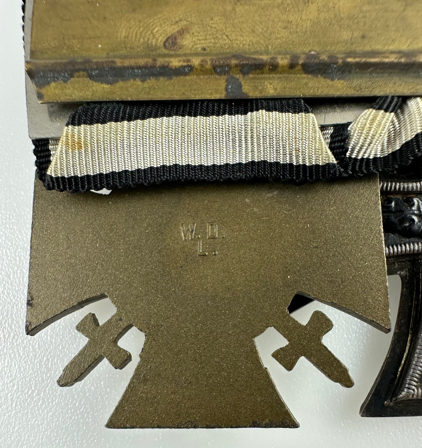 WWI Germany - Medal Bar - Iron Cross 2nd Class, Hindenburg Cross with Swords