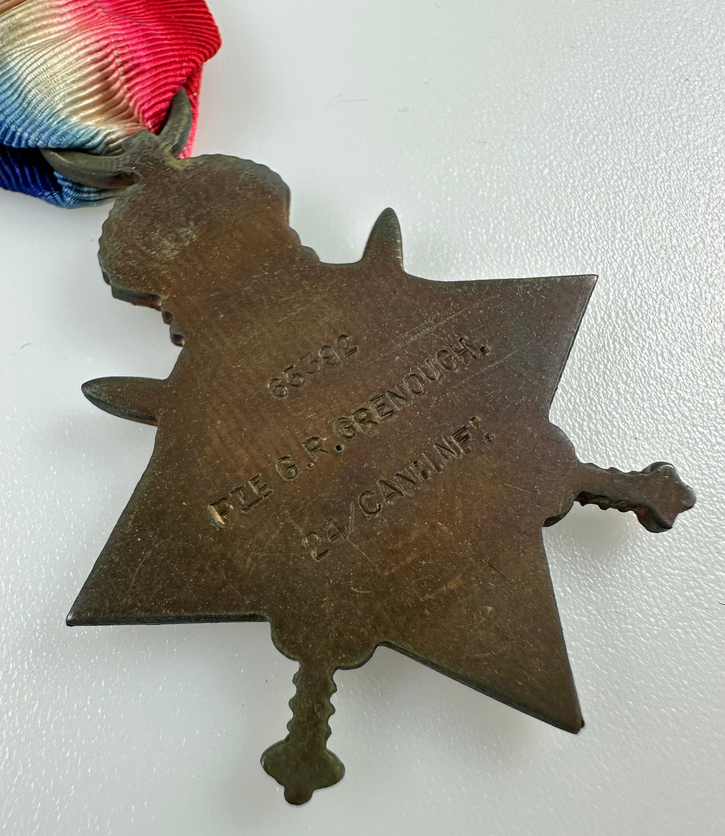 WWI 1914-15 Star - 24th Canadian Infantry Battalion - Greenough - Wounded