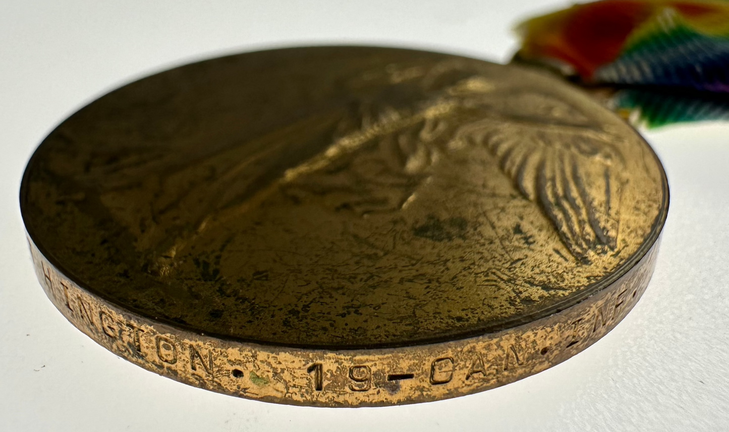 WWI Victory Medal - 19th Canadian Infantry Battalion - Worthington - POW