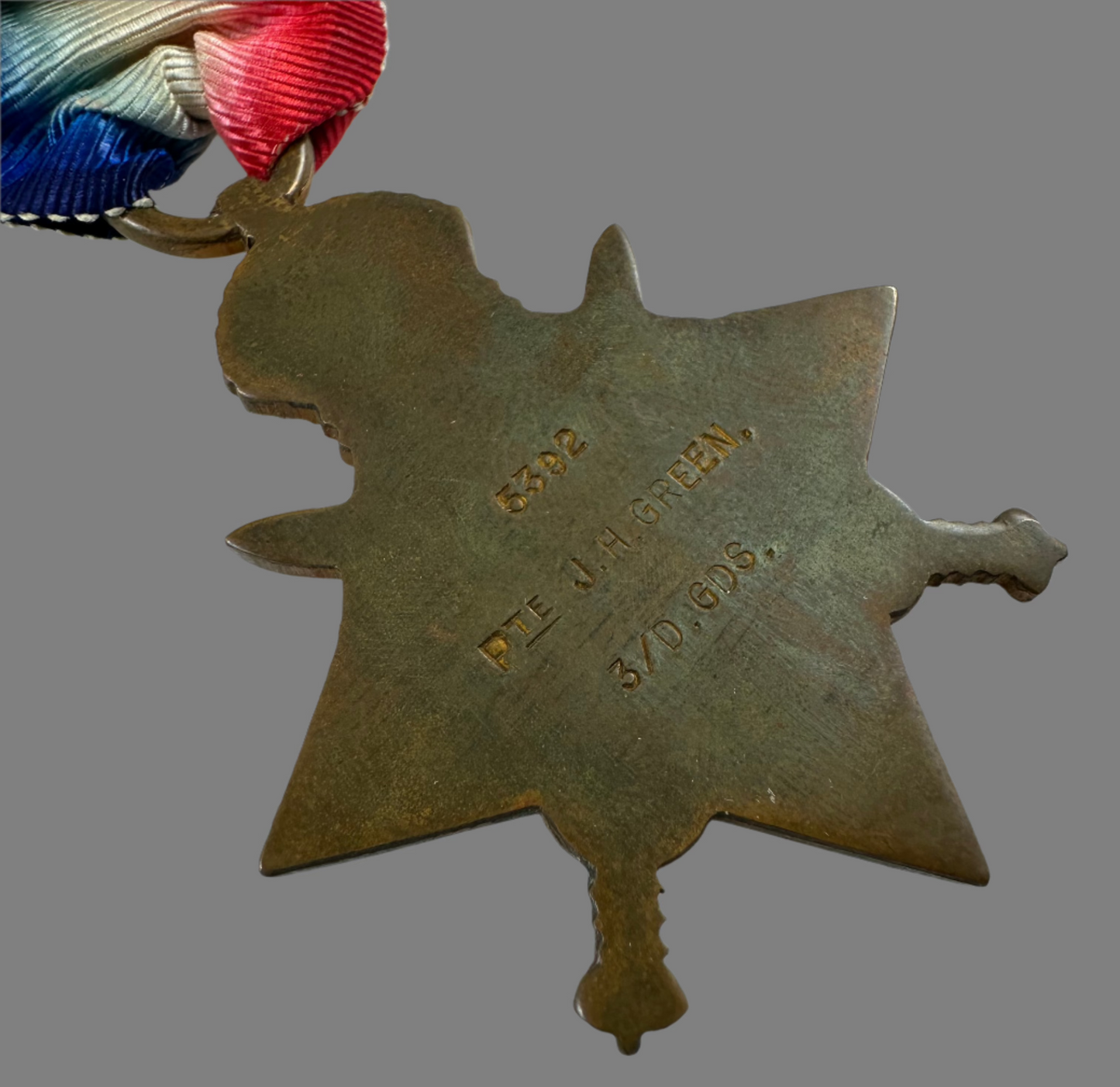 WWI 1914 Star - 3rd Dragoon Guards - Green - KIA 1914