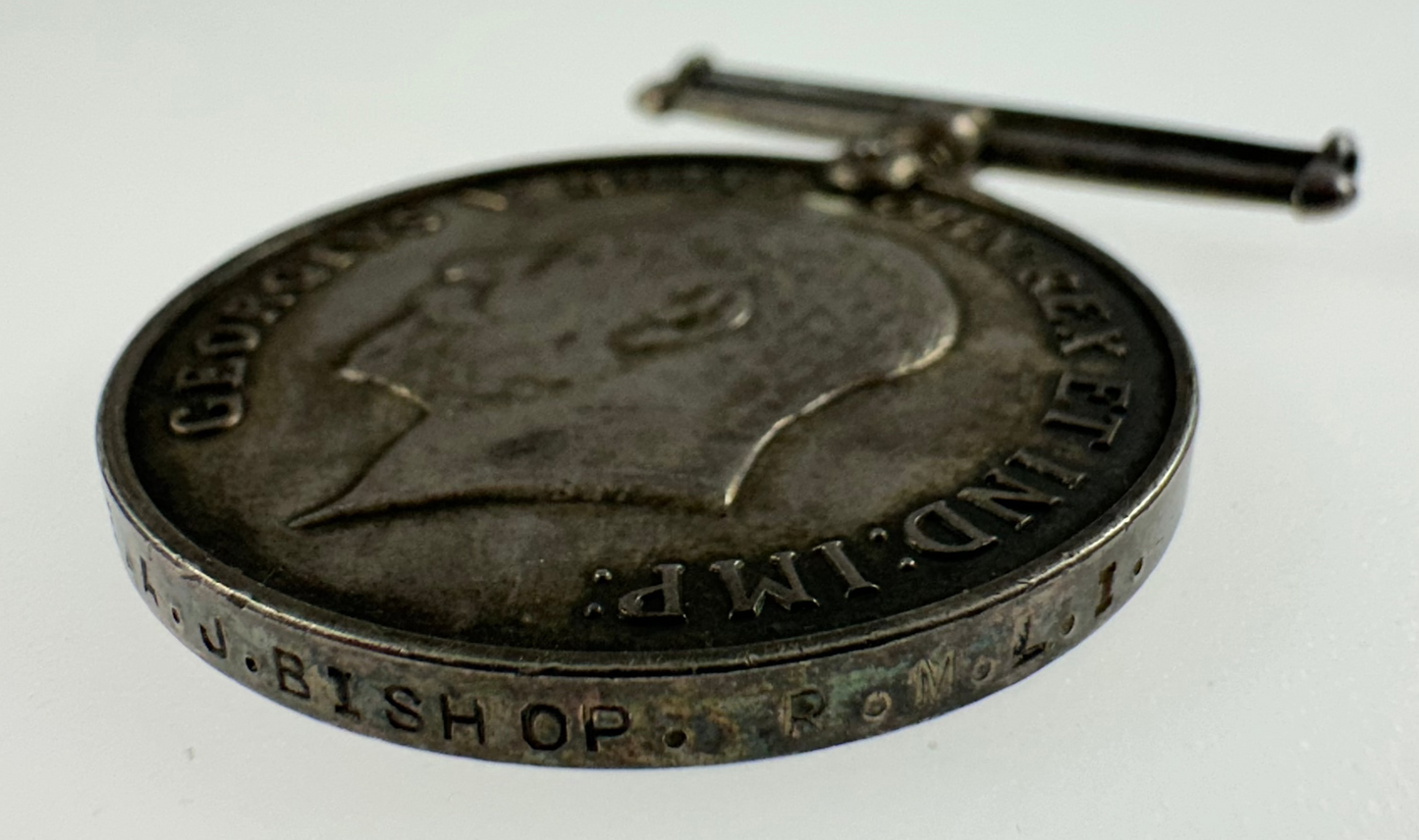 WWI British War Medal - Royal Marine Light Infantry (RMLI) - Bishop
