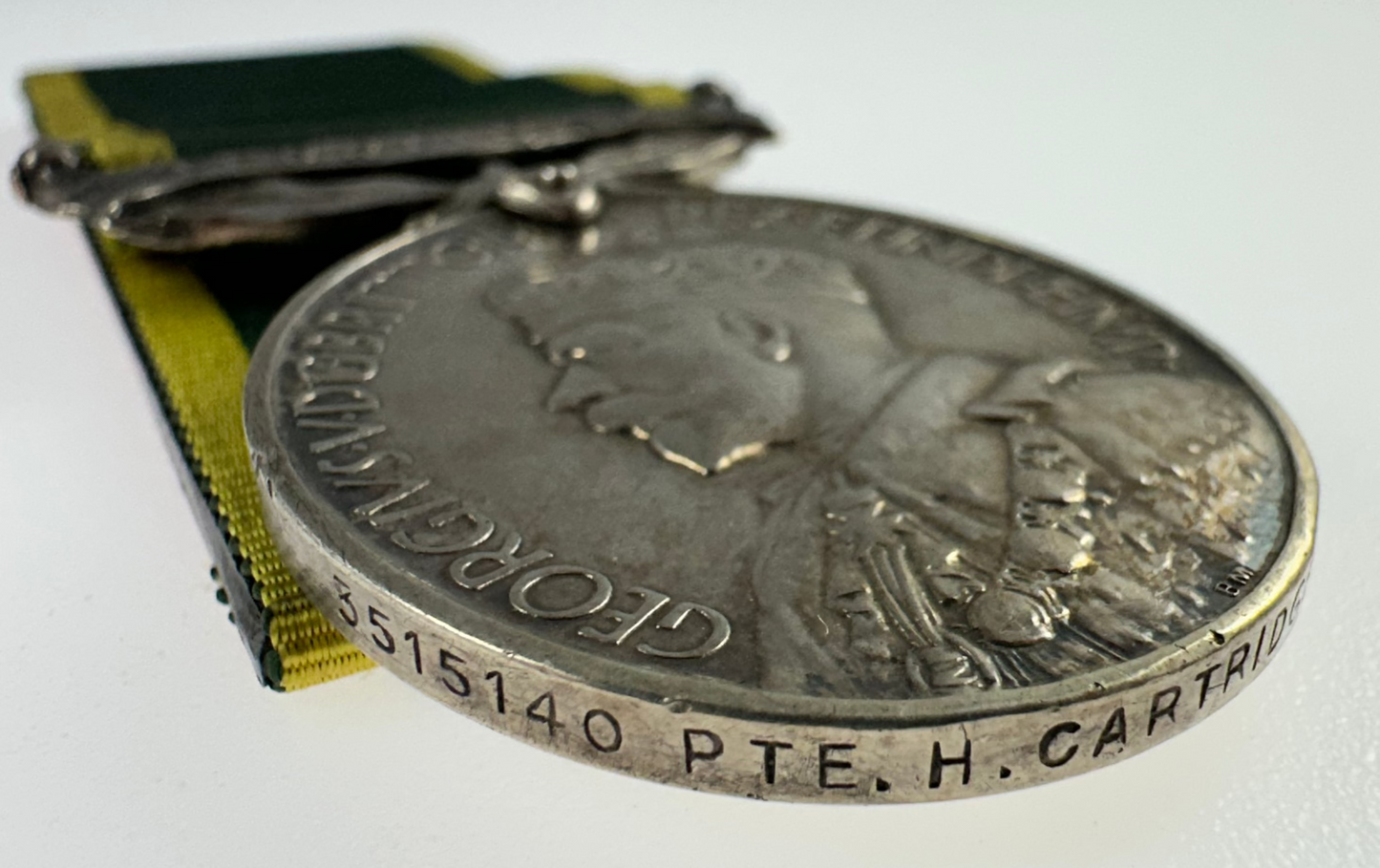 WWI/WWII Efficiency Medal - Cartridge - 10th Manchester Regiment