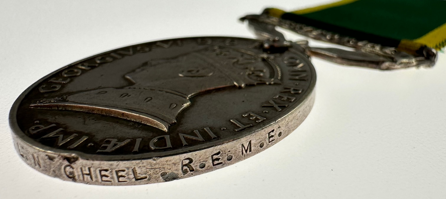 WWII Efficiency Medal - Gheel - Royal Electrical and Mechanical Engineers