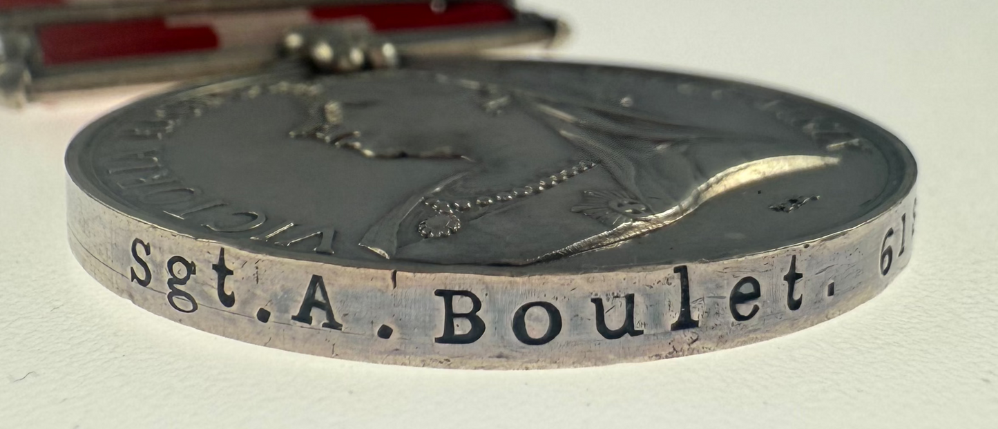 Canada General Service Medal - Fenian Raid 1870 - 61st Battalion (Montmagny & L'Islet) - Boulet
