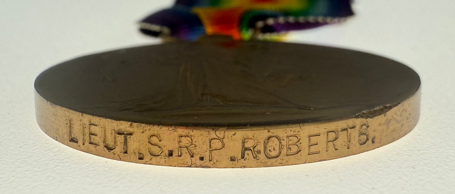 WWI Victory Medal - Officer - Sussex Regiment - Roberts