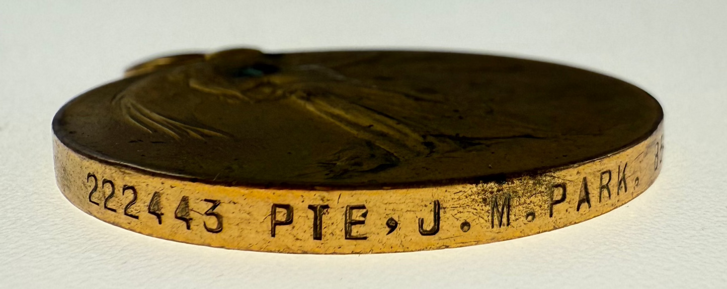 WWI Victory Medal - 85th Canadian Infantry Battalion - Park