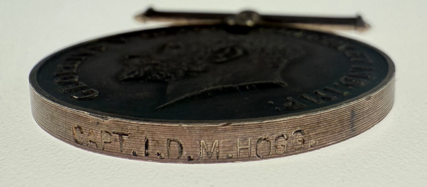 WWI British War Medal - 101st Indian Grenadiers - Captain Hogg - KIA Tanga 1914