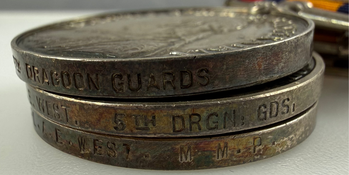 British – Victorian and WWI Medal Group – 5th Dragoon Guards – Defence of Ladysmith – West