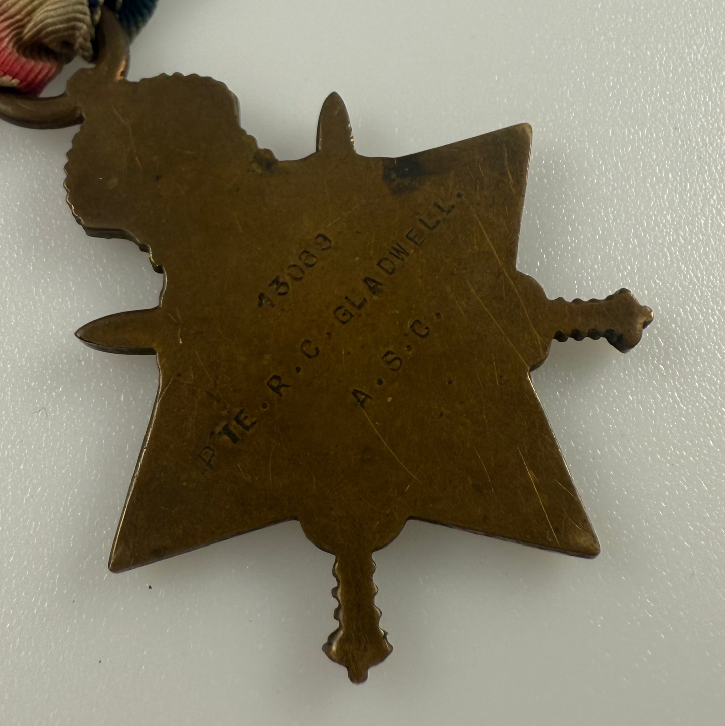 WWI 1914-15 Star and British War Medal to Army Service Corps - Gladwell