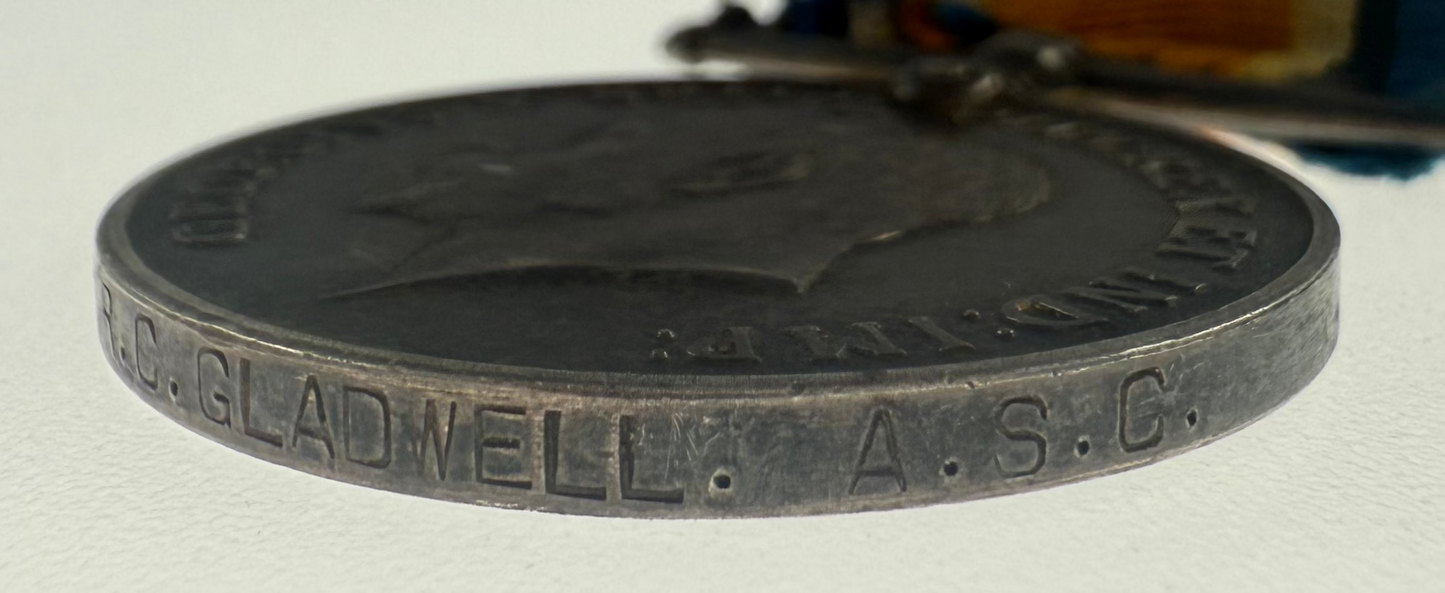 WWI 1914-15 Star and British War Medal to Army Service Corps - Gladwell