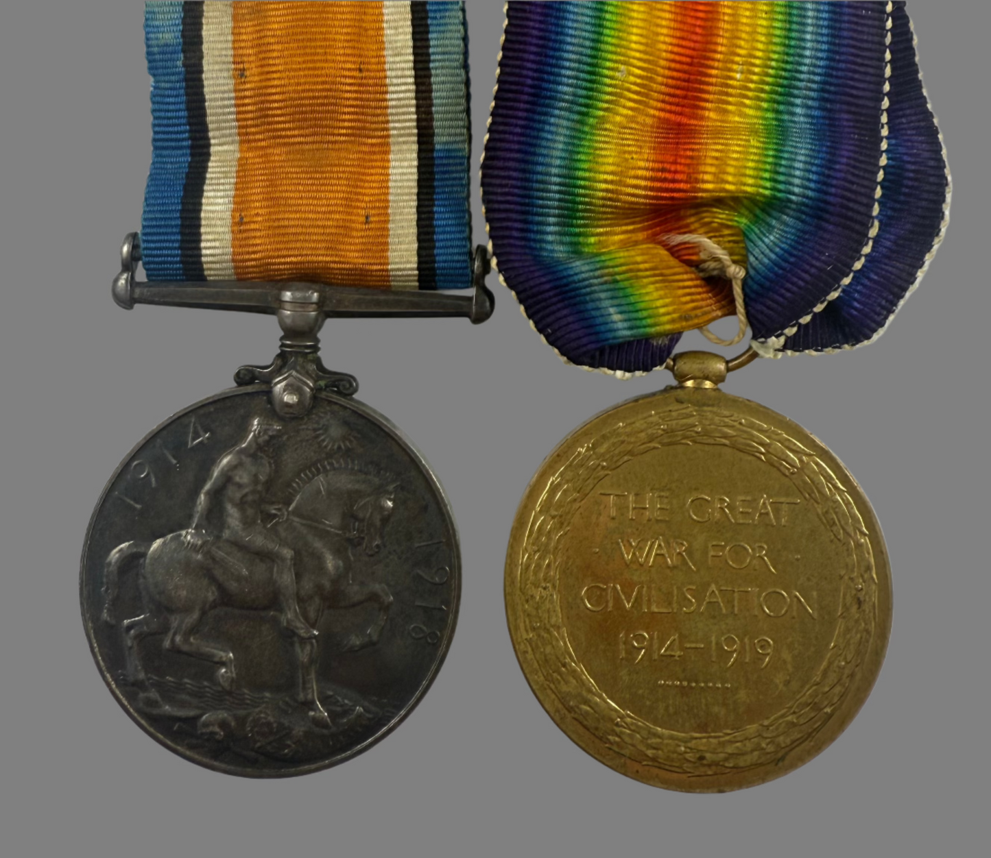 WWI Medal Pair to Canadian Railway Troops - Jacobucci