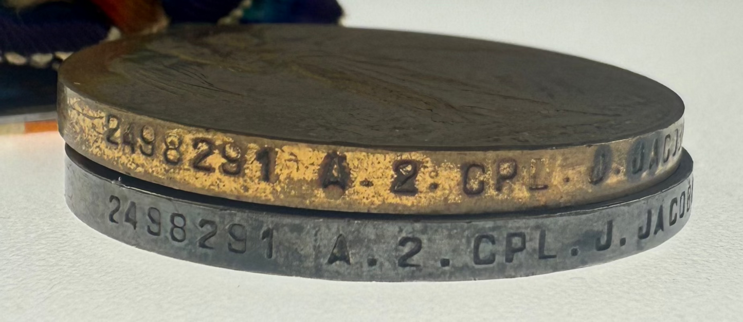 WWI Medal Pair to Canadian Railway Troops - Jacobucci