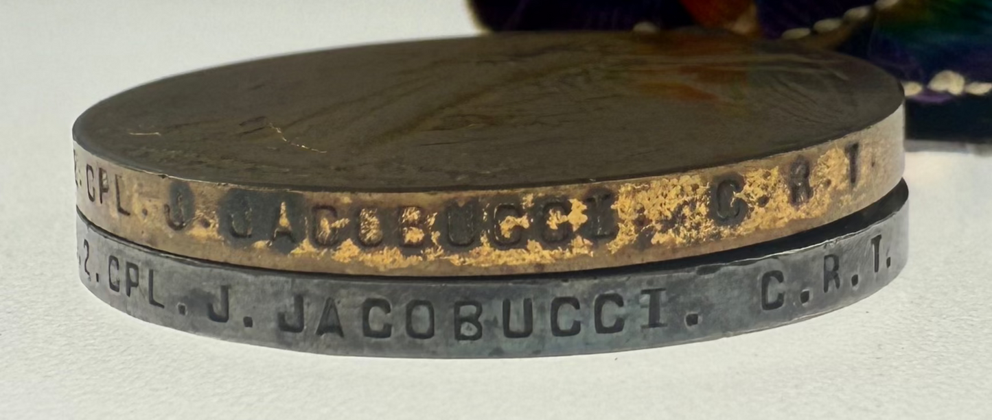 WWI Medal Pair to Canadian Railway Troops - Jacobucci