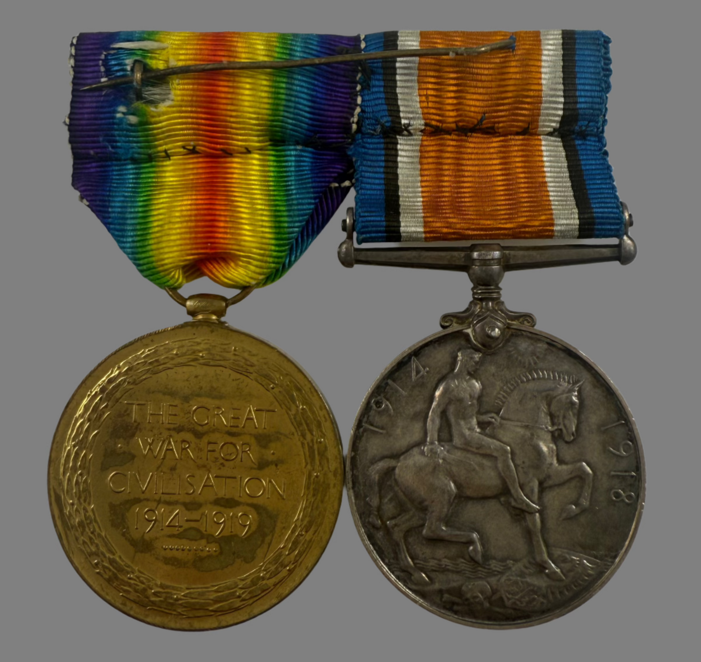 WWI Medal Pair to Canadian Field Artillery / RAF - Johnston